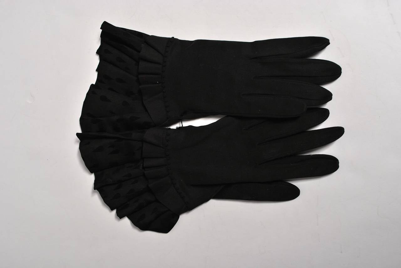 1940er Jahre Große Faille Clutch mit Handschuhen im Angebot 2