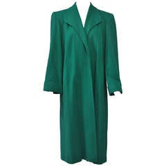 1940s Green Lightweight Wool Coat