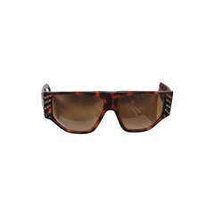 Emanuelle Khanh 1980s Tortoise and Rhinestone Sunglasses 9