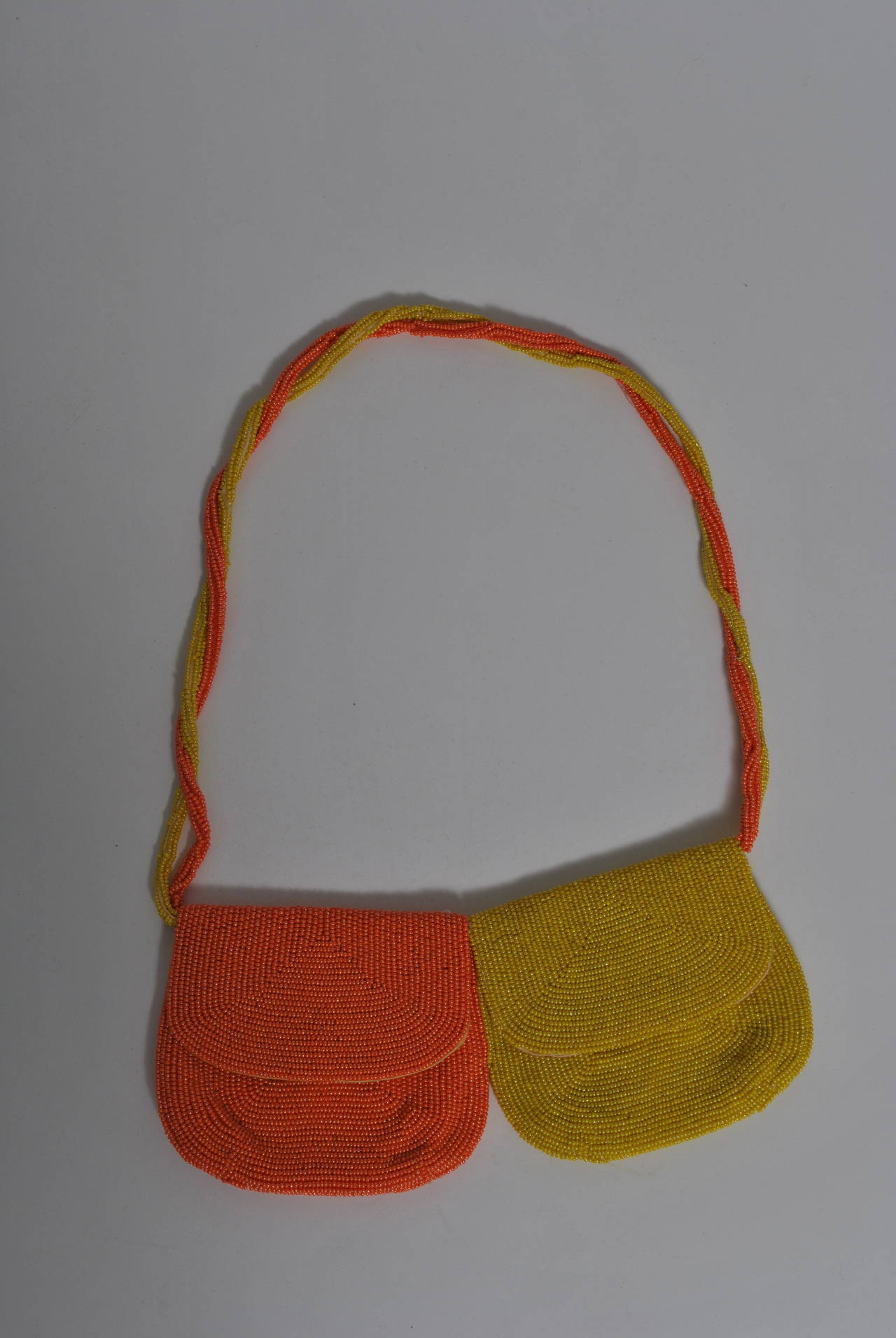 Women's Orange/Yellow Beaded Bag