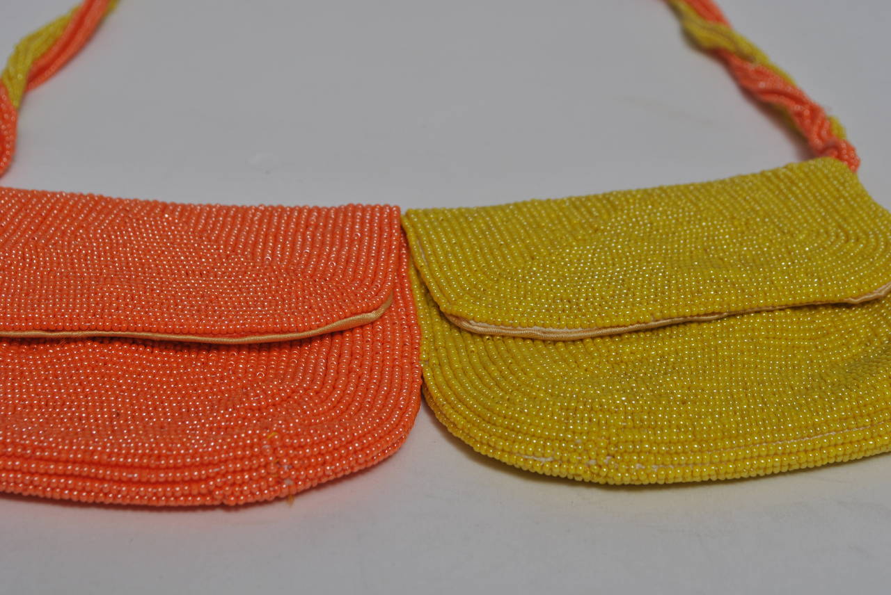 Orange/Yellow Beaded Bag 3