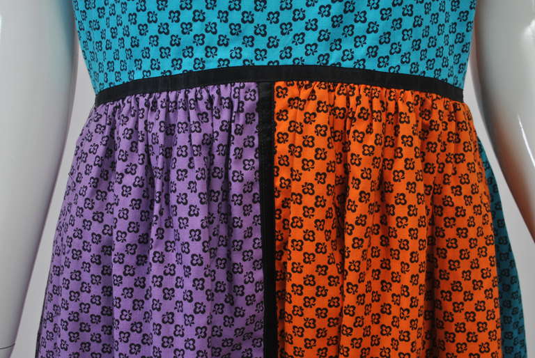 Color Block Print Vintage Sundress 2