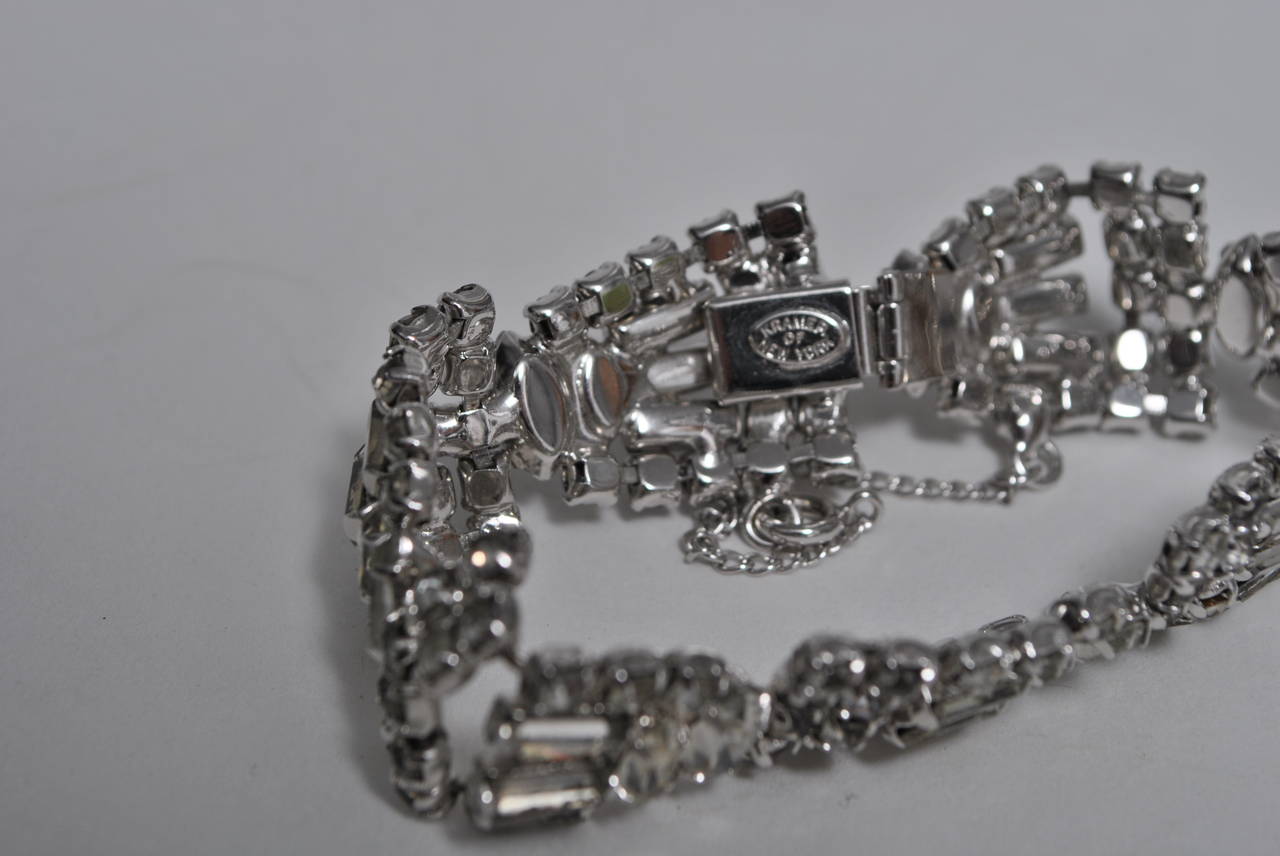 Kramer Rhinestone Bracelet In Excellent Condition In Alford, MA