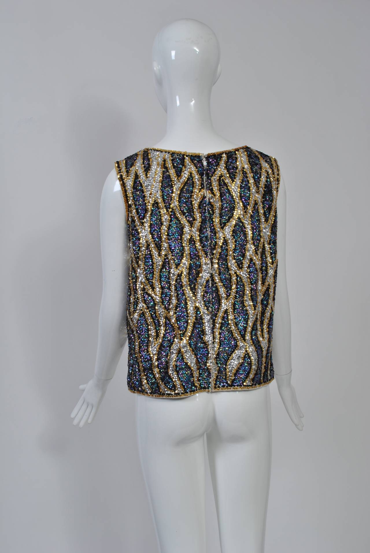 Women's Abstract Sequin Shell, 1960s 