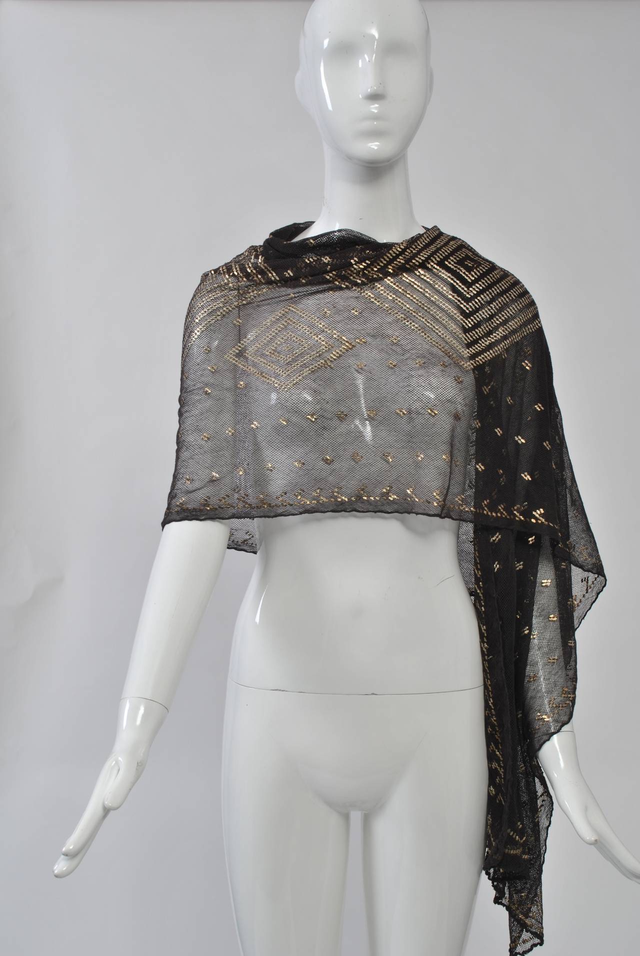 art deco shawl