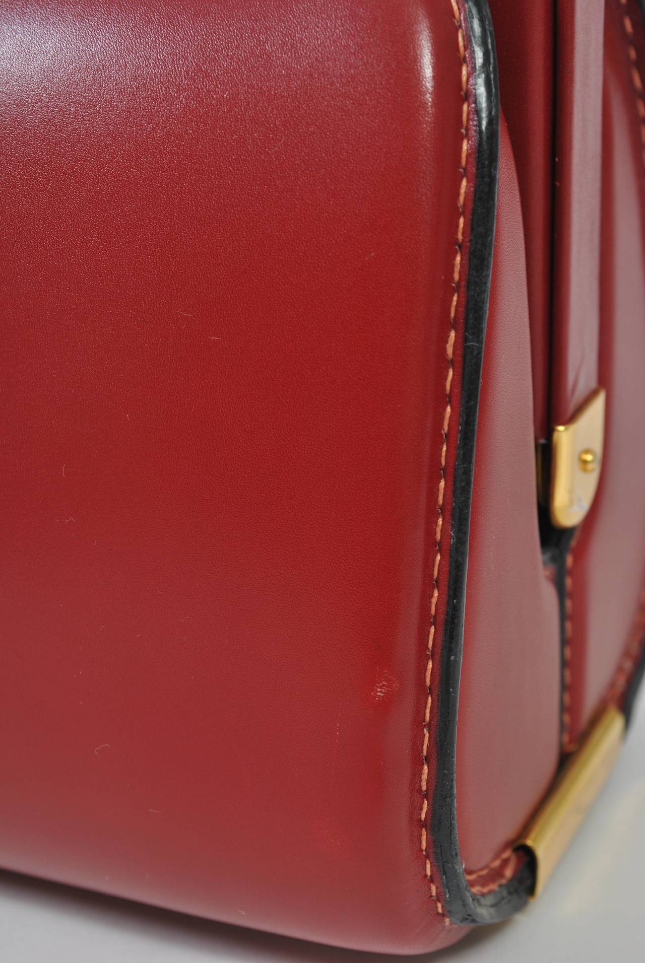 Lederer 1960s Red Leather Handbag 3