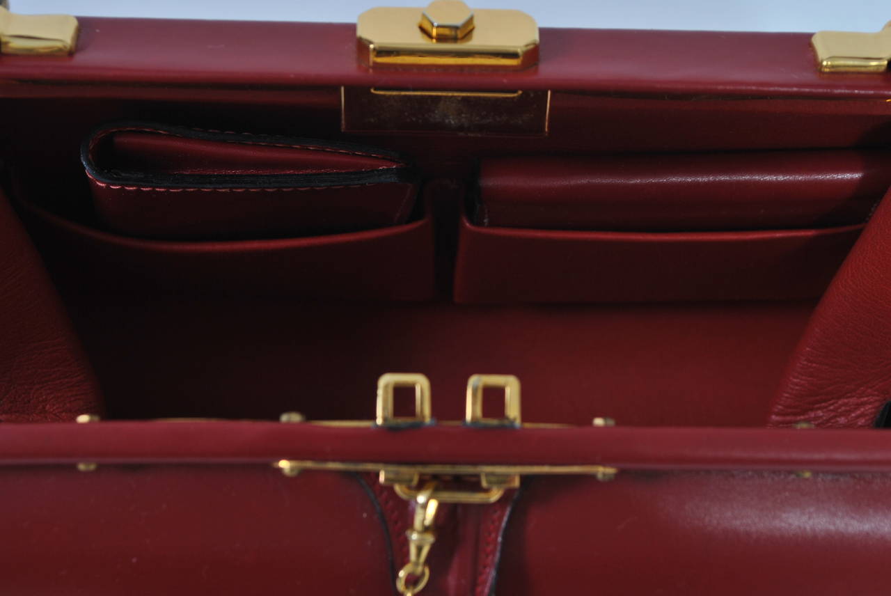 Lederer 1960s Red Leather Handbag at 1stDibs | lederer leather goods ...