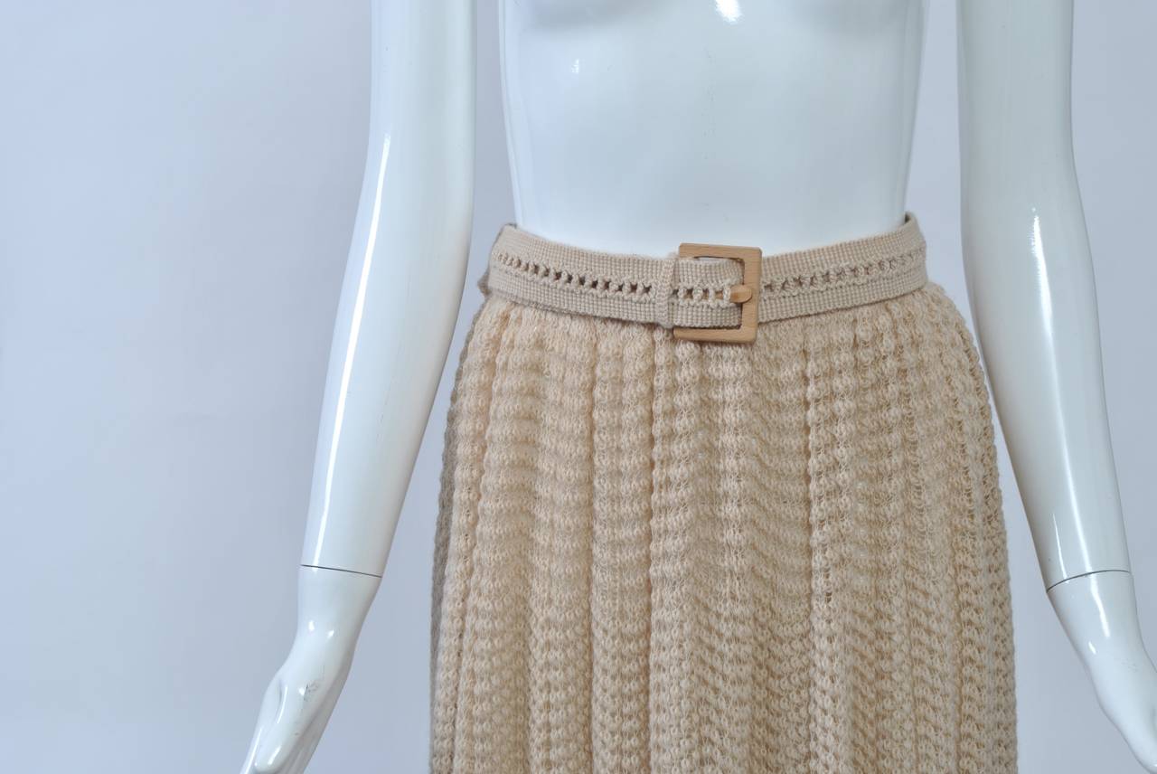 tan knit skirt