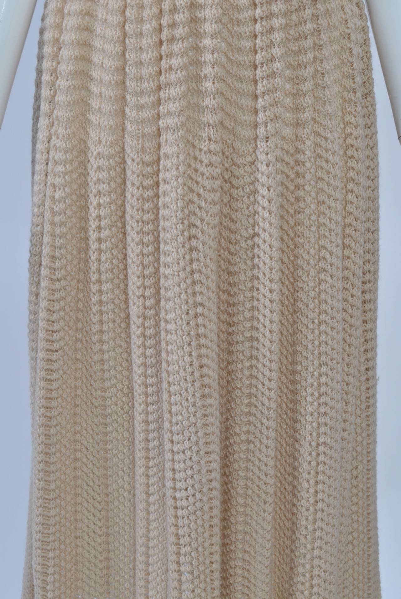 Missoni Beige Knit Skirt In Excellent Condition For Sale In Alford, MA