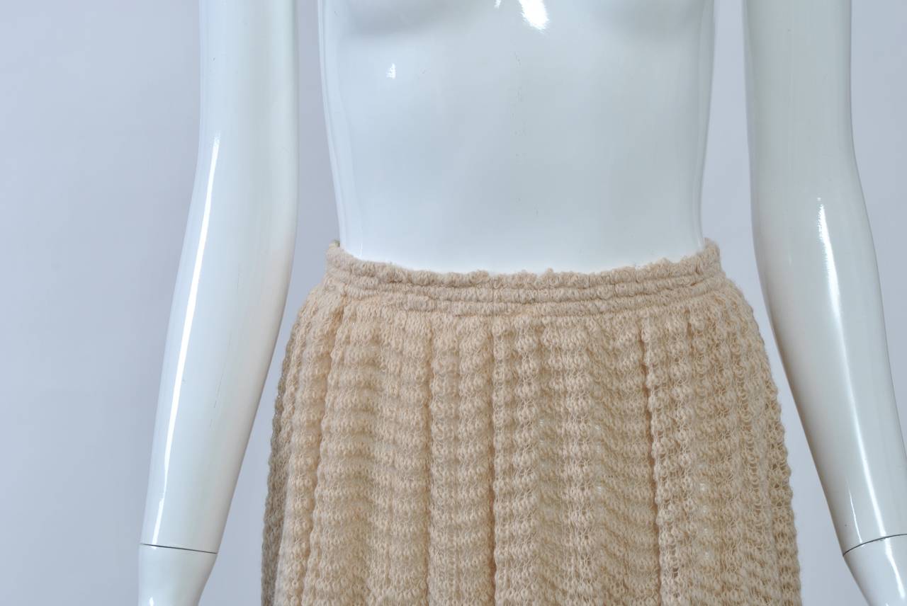Women's Missoni Beige Knit Skirt For Sale
