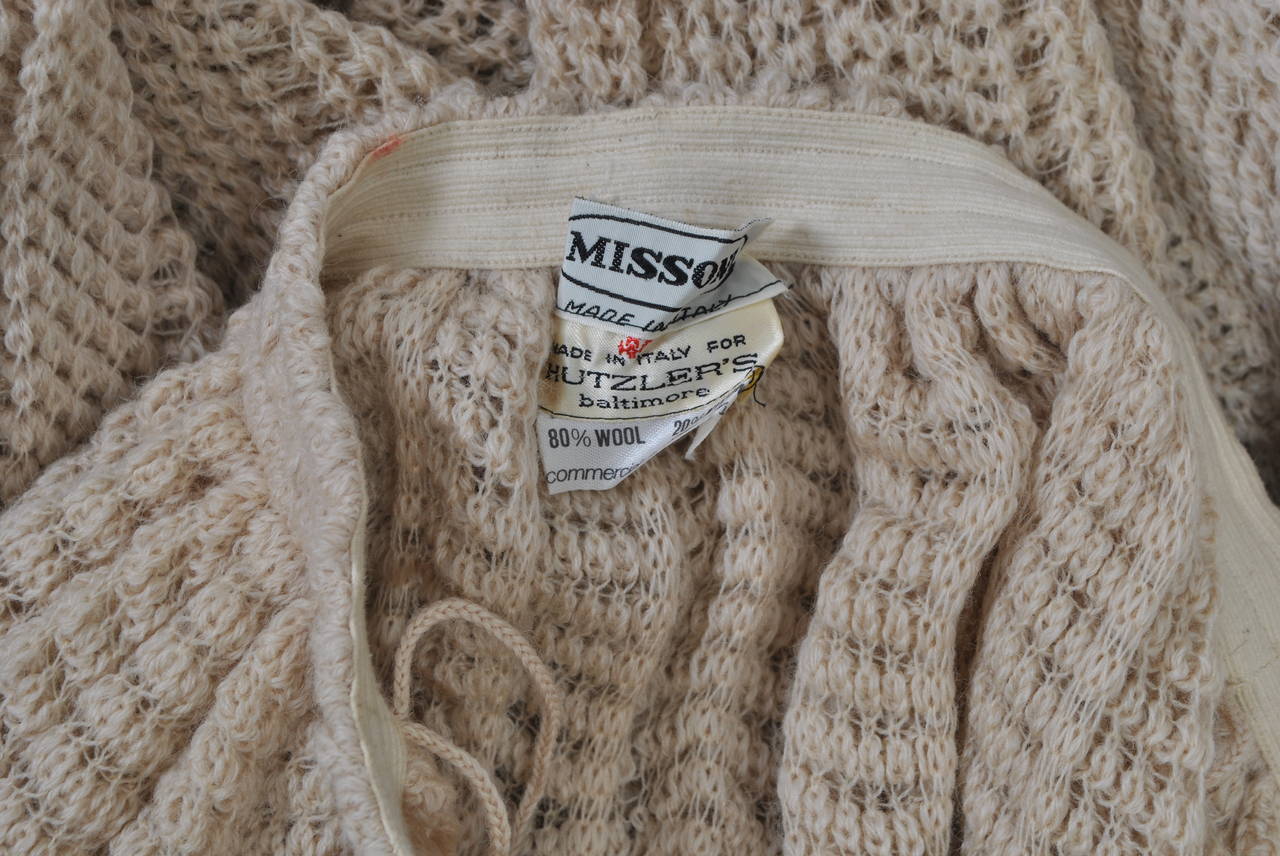 Missoni Beige Knit Skirt For Sale 1
