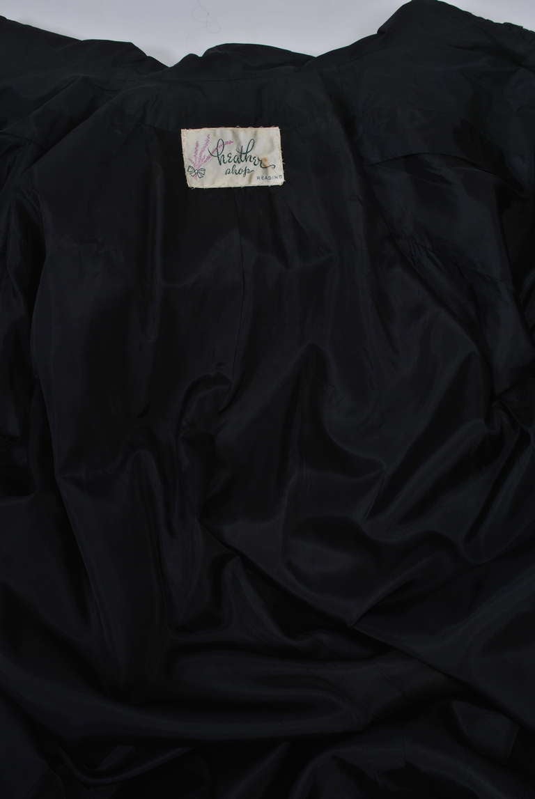 Black Silk Raincoat with Hood 5