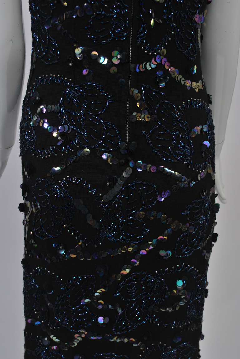 Beaded Knit Sheath, 1960s  For Sale 1