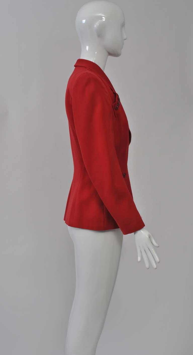 1940s Red Wool Blazer 1