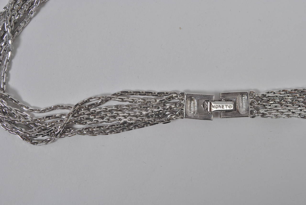 Women's Monet Silver Tassel Slide Necklace