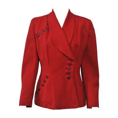 1940s Red Wool Blazer