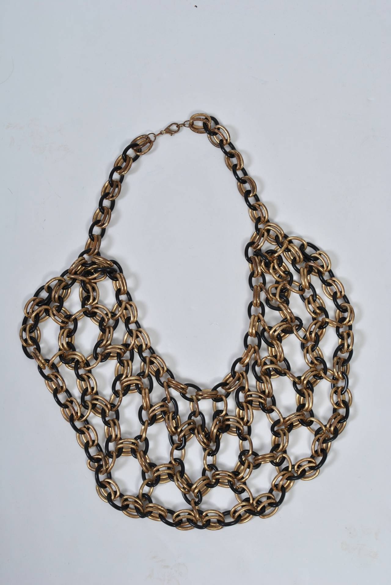 1980s Chain Bib Necklace 1