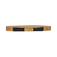 Vintage Alligator and Gold Mesh Belt