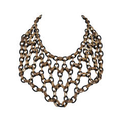 1980s Chain Bib Necklace