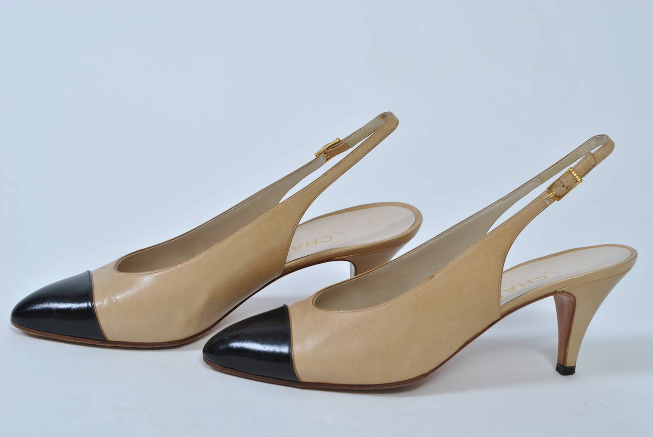 Chanel Classic Slingbacks at 1stDibs