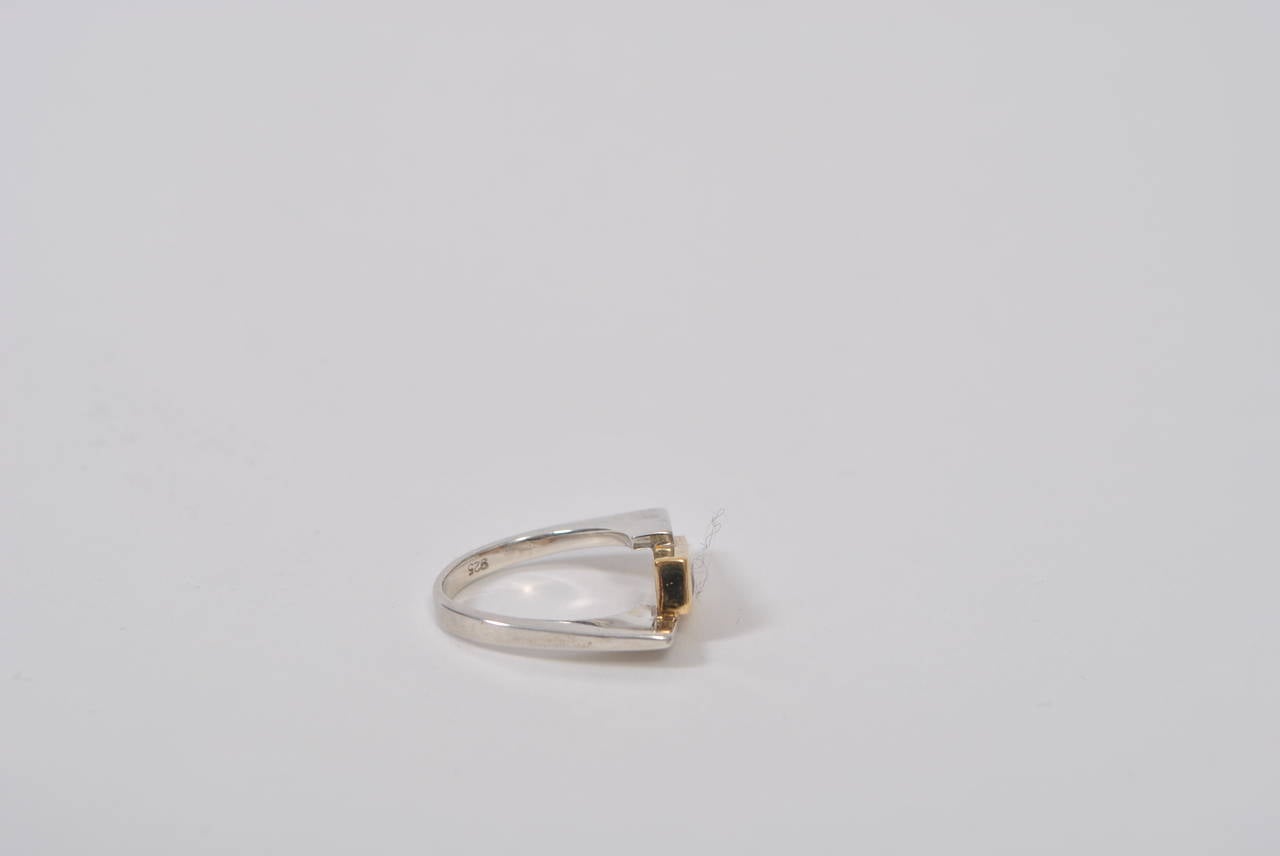 Women's Modernist Sterling Ring For Sale