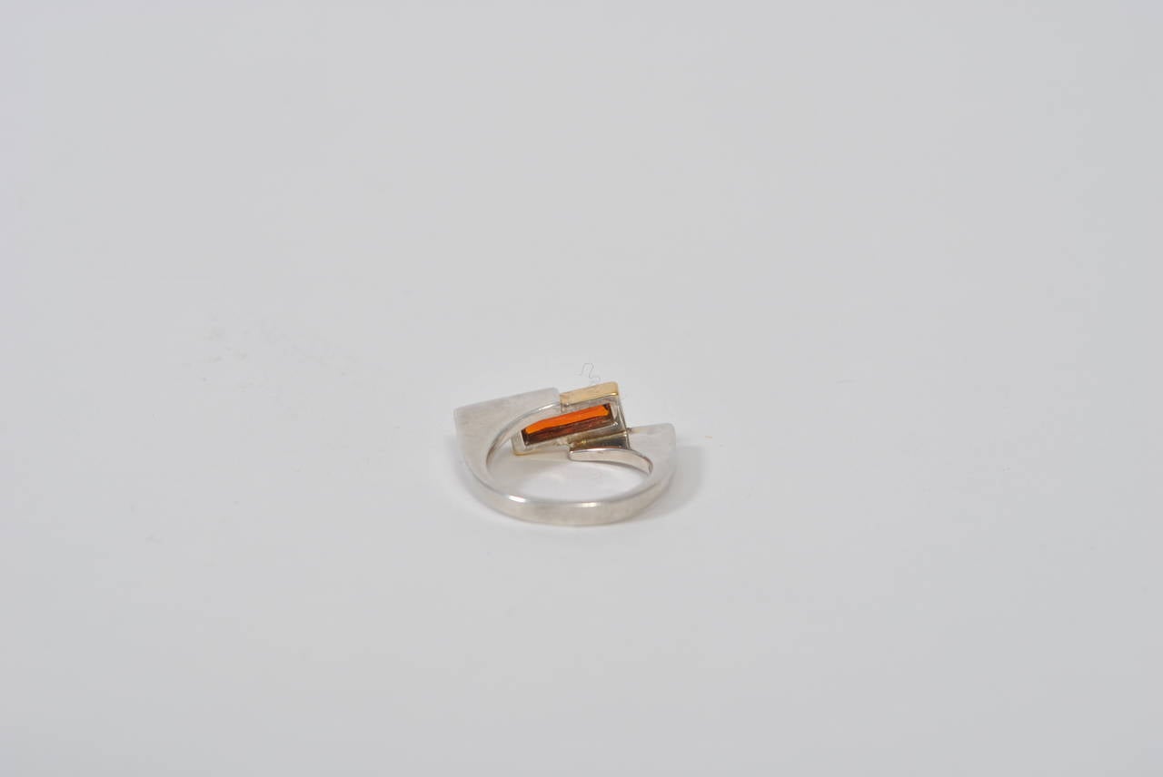 Modernist Sterling Ring For Sale 1
