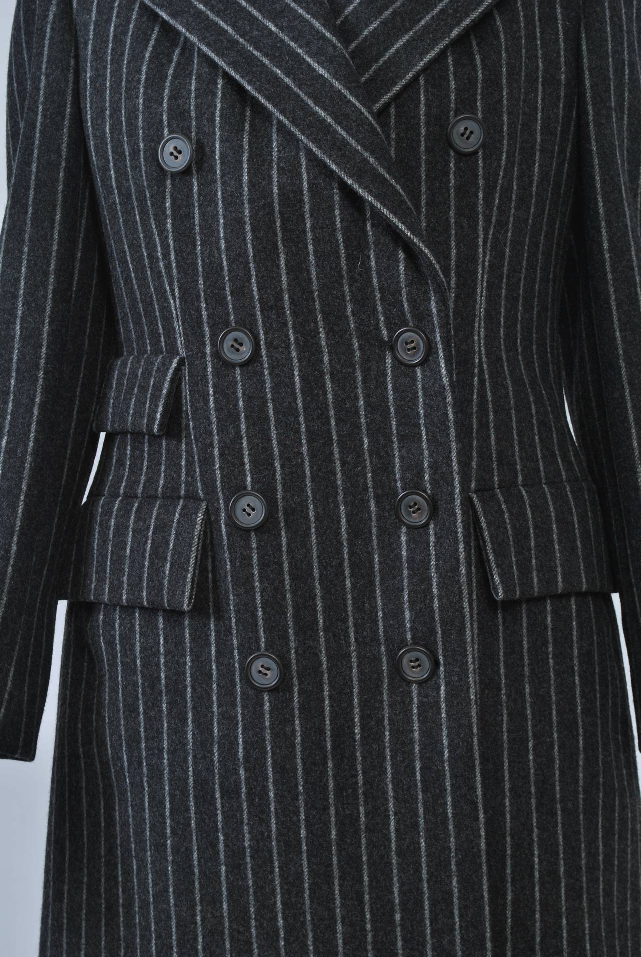 Bill Blass Pinstripe Coat Suit In Excellent Condition In Alford, MA