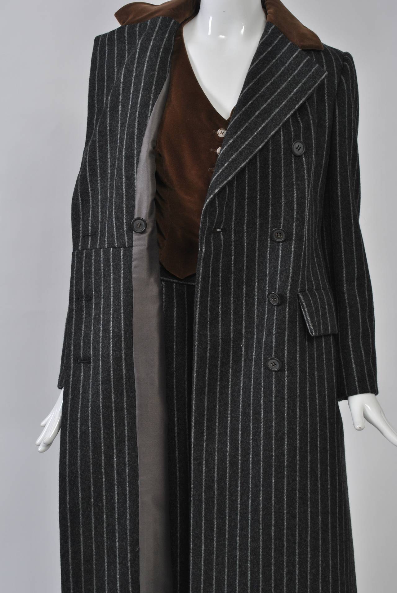 Bill Blass Pinstripe Coat Suit 1