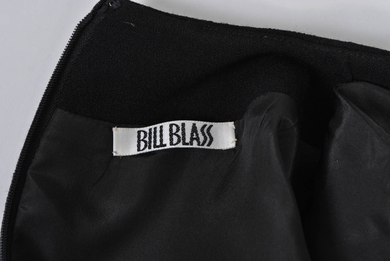 Bill Blass Black Wool Sheath For Sale 4