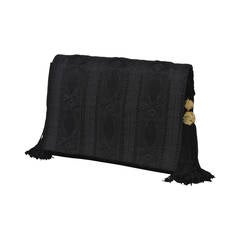 Dior Black Suede and Passementerie Clutch