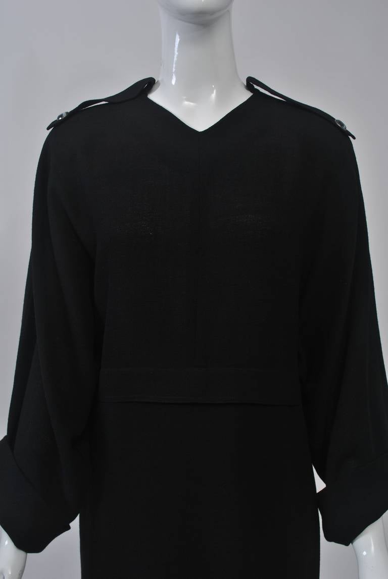 Jean Muir Black 1980s Dress In Excellent Condition In Alford, MA