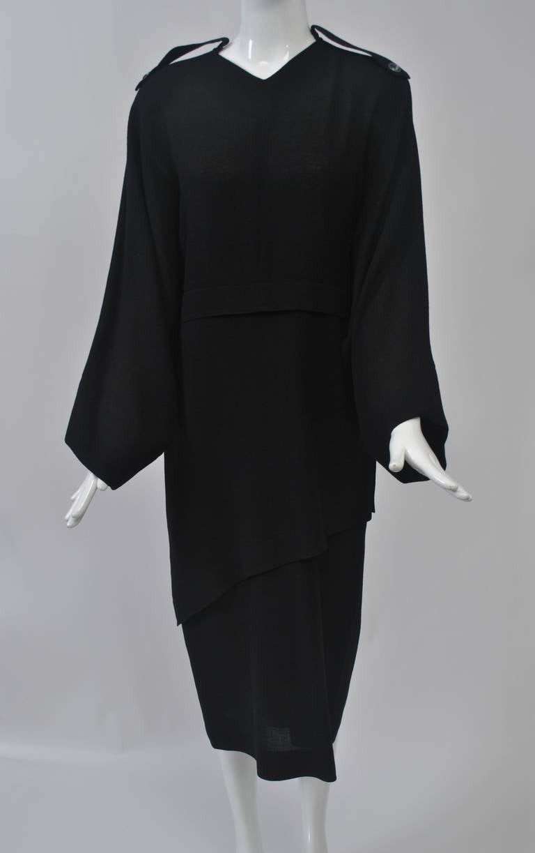 Jean Muir Black 1980s Dress 4