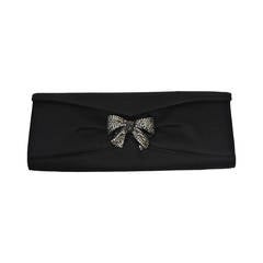 Rodo Black Satin Clutch 2