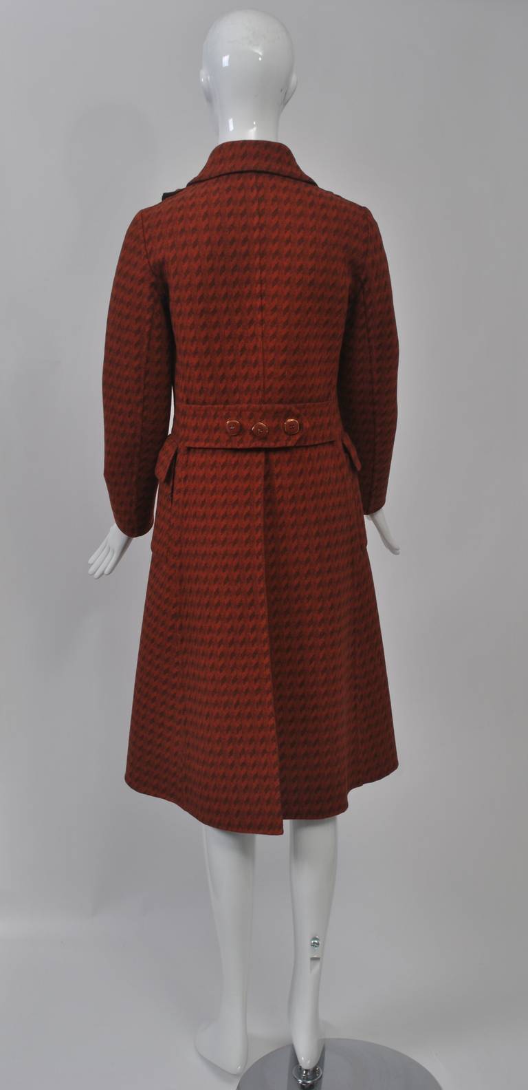 Women's Baccarat Orange/Brown Coat, c.1970