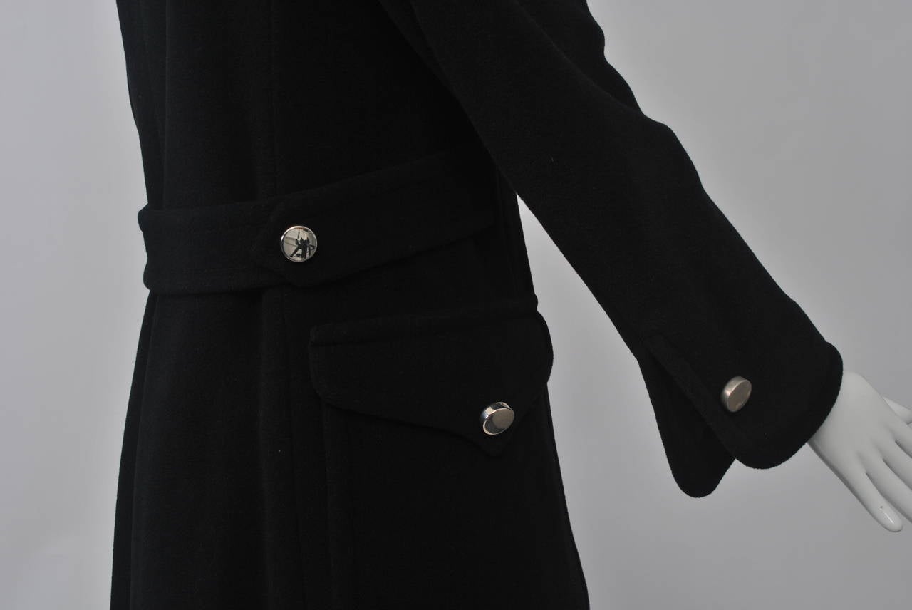 Women's Baccarat 1970s Black Coat, Att. Bill Gibbs