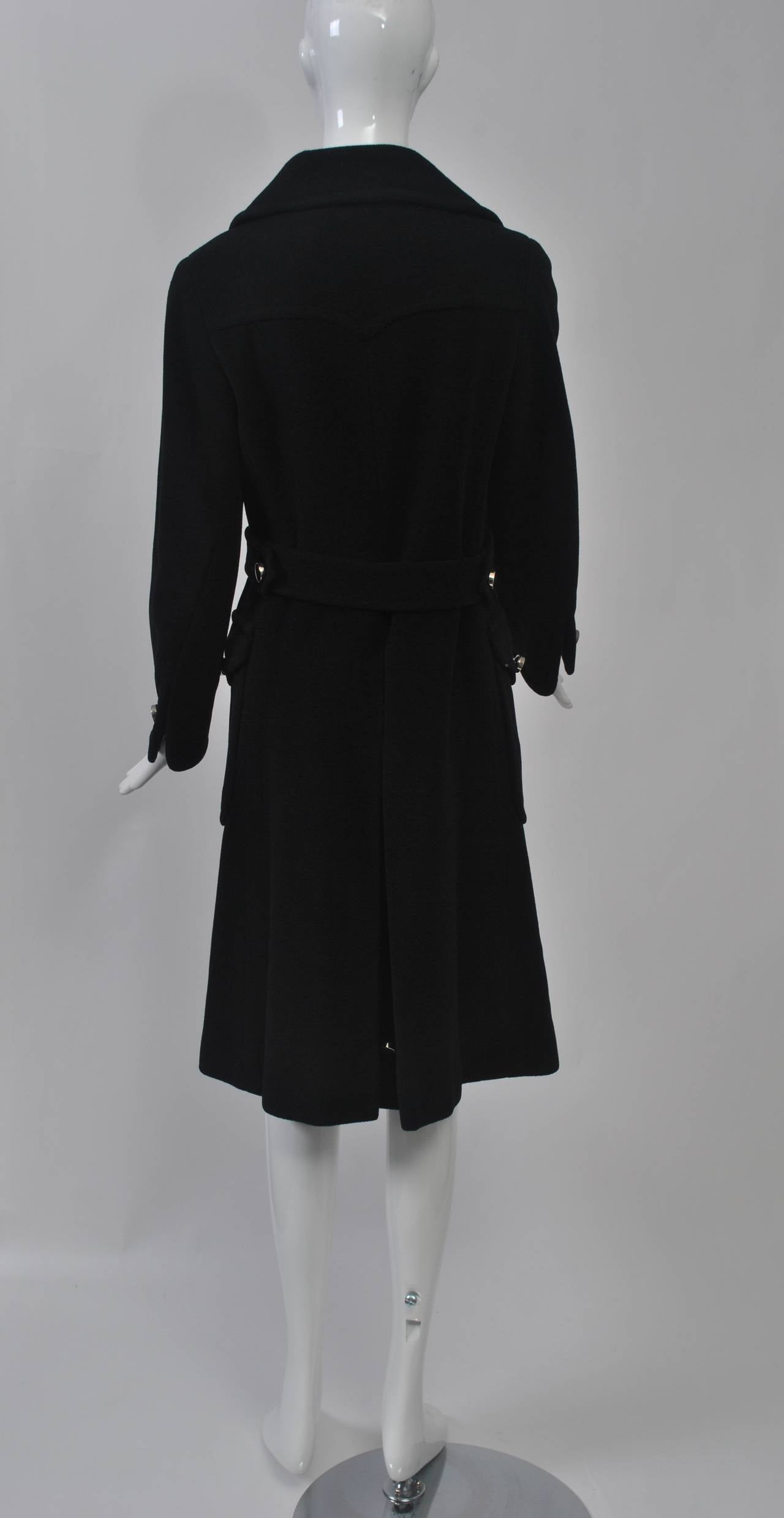 Baccarat 1970s Black Coat, Att. Bill Gibbs 1