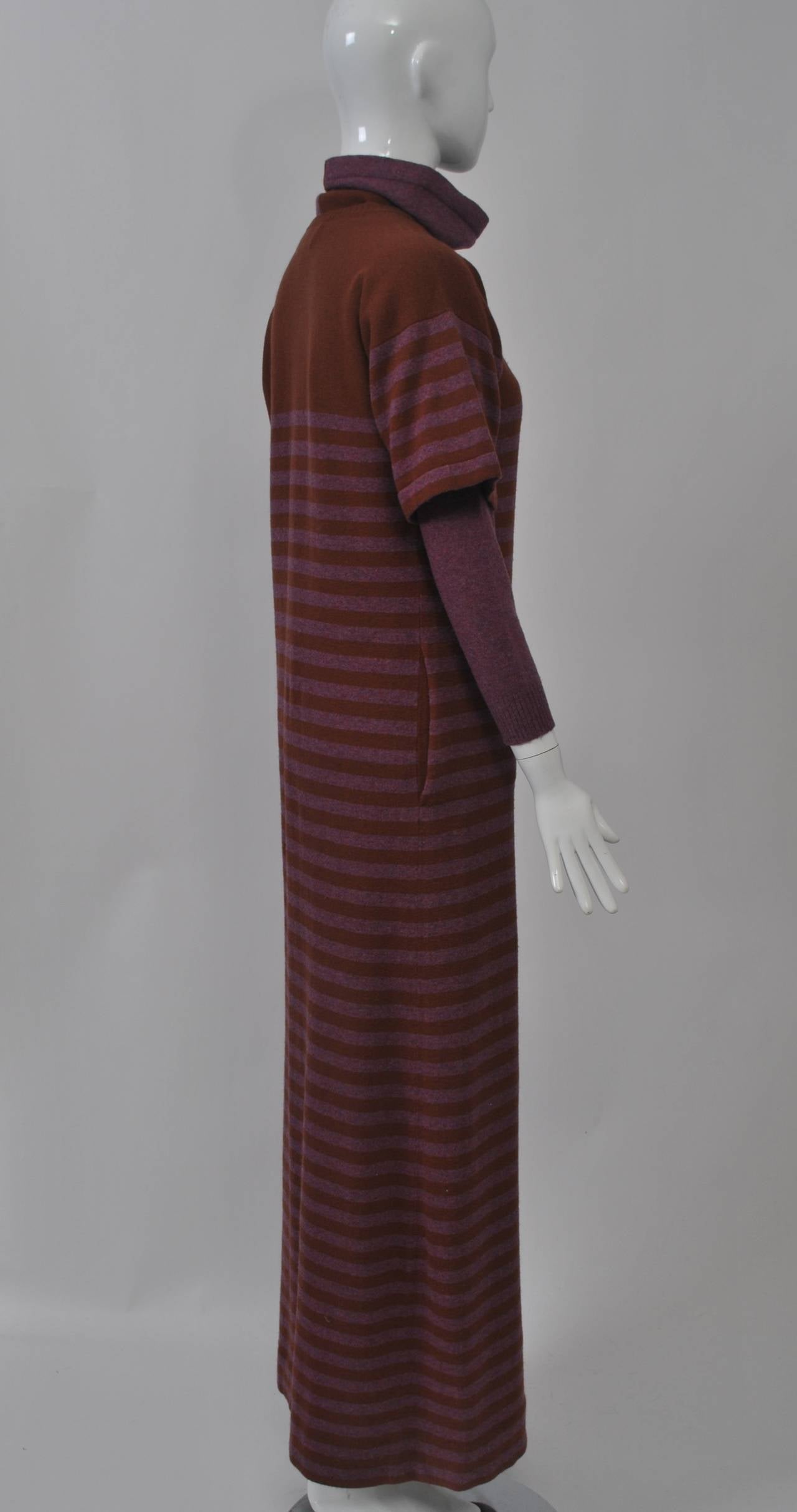 Bonnie Cashin Striped Knit Dress and Sweater In Excellent Condition In Alford, MA