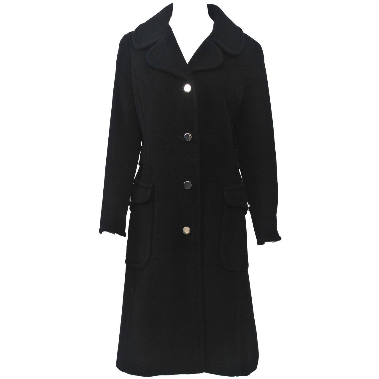 Baccarat 1970s Black Coat, Att. Bill Gibbs For Sale at 1stDibs | baccarat  coat