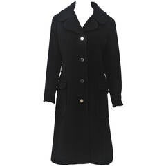 Baccarat 1970s Black Coat, Att. Bill Gibbs