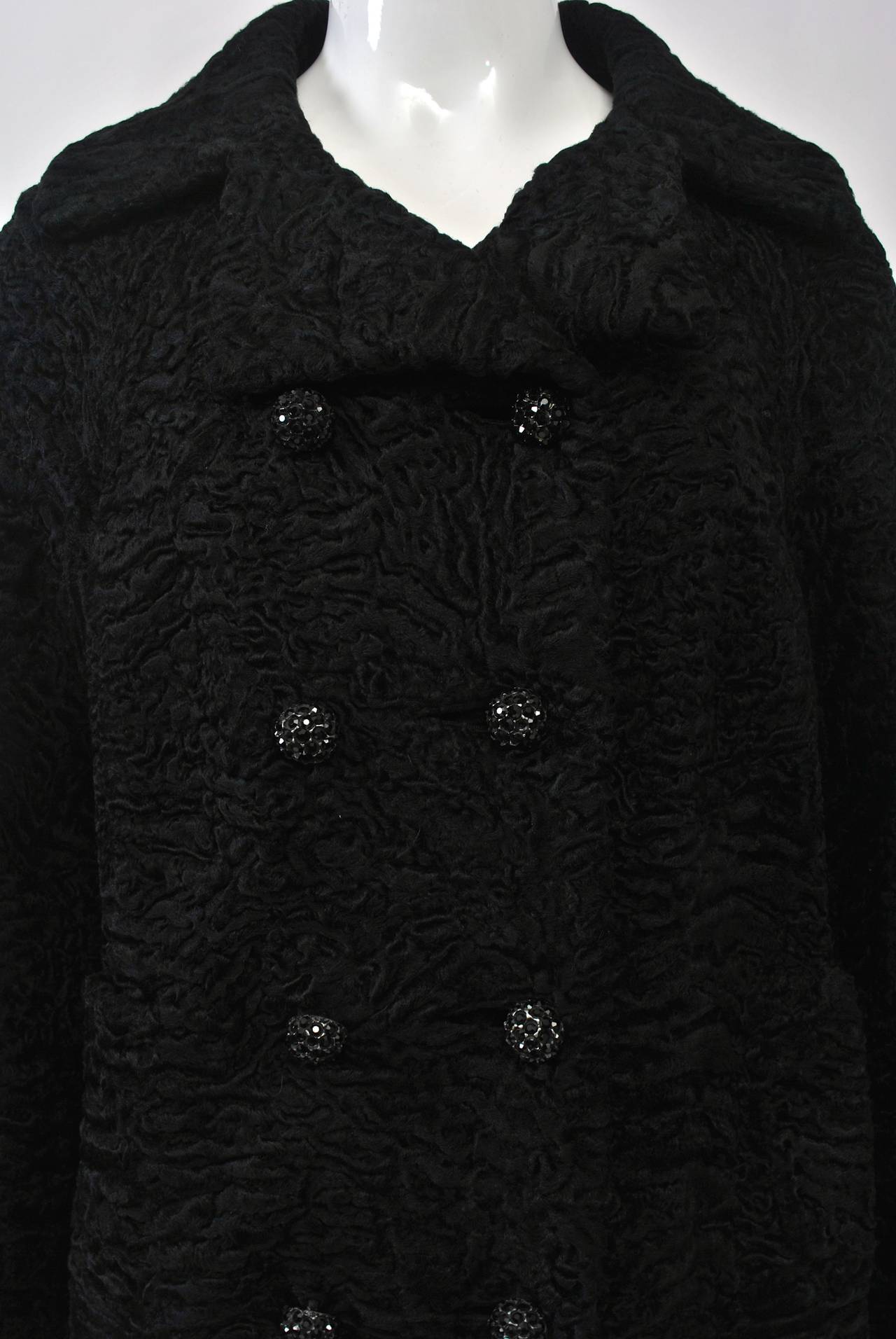 Black Lamb 1960s Coat In Excellent Condition In Alford, MA