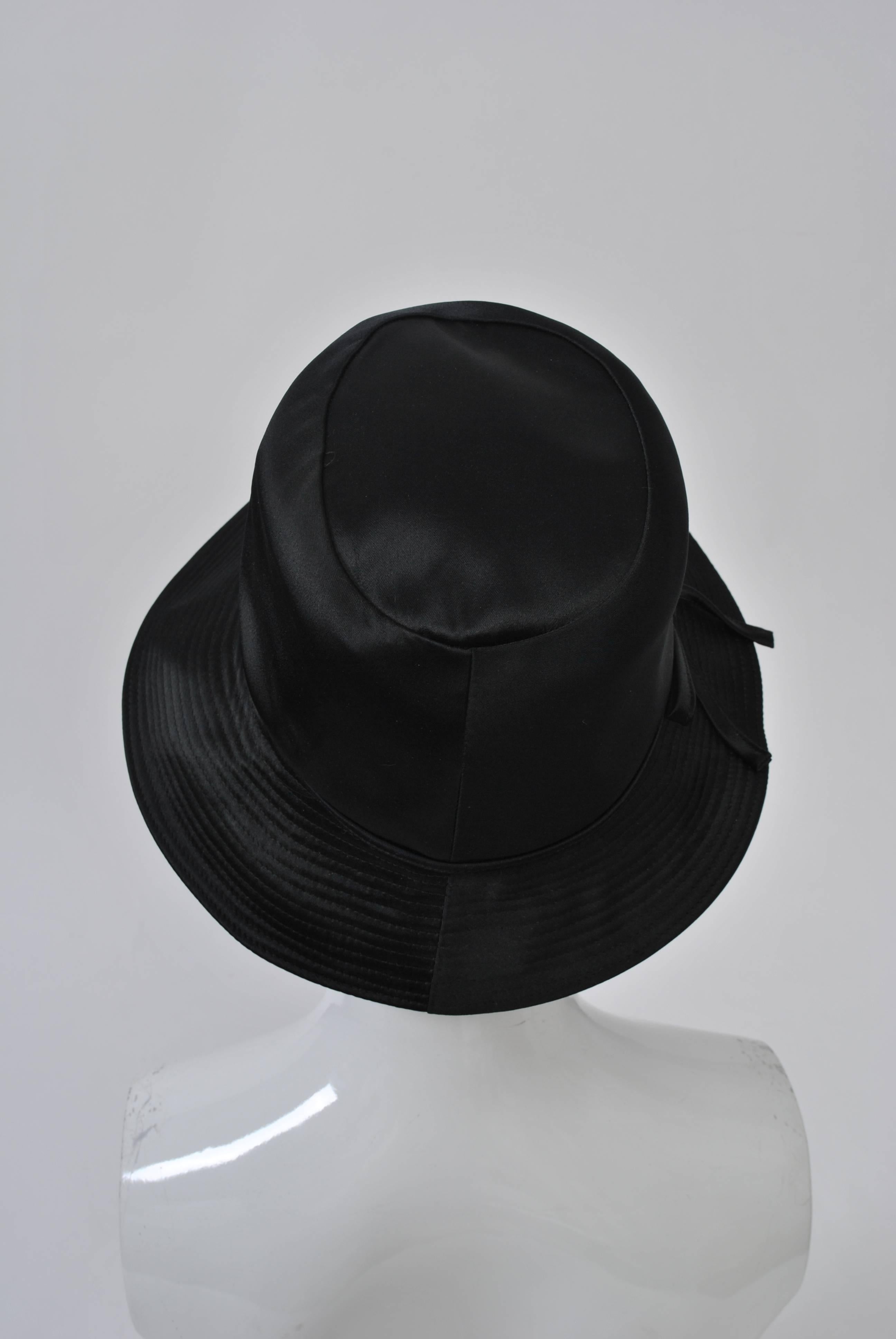 Betmar Black Satin Hat 3