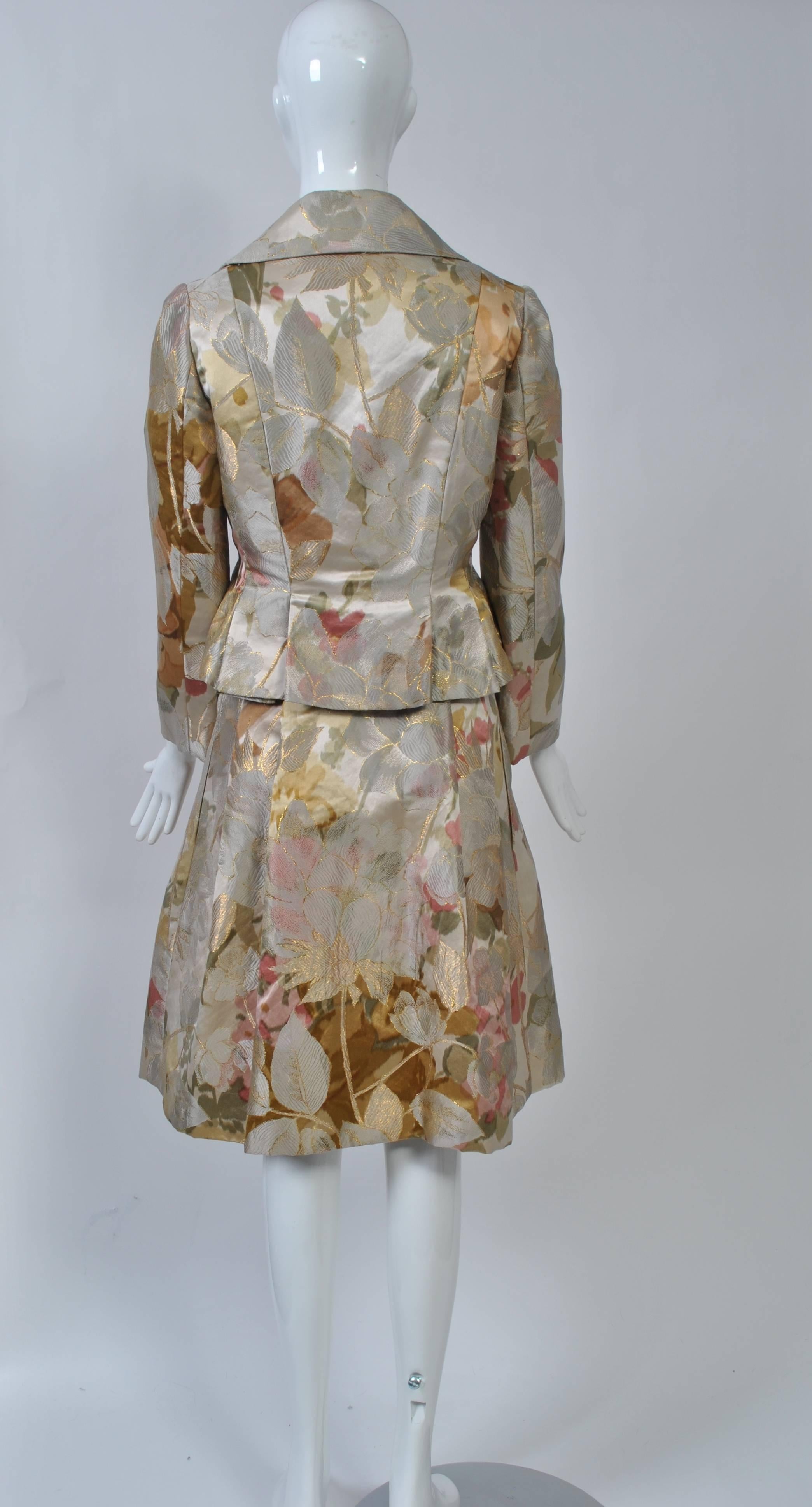 Ronald Amey Brocade Ensemble In Excellent Condition For Sale In Alford, MA