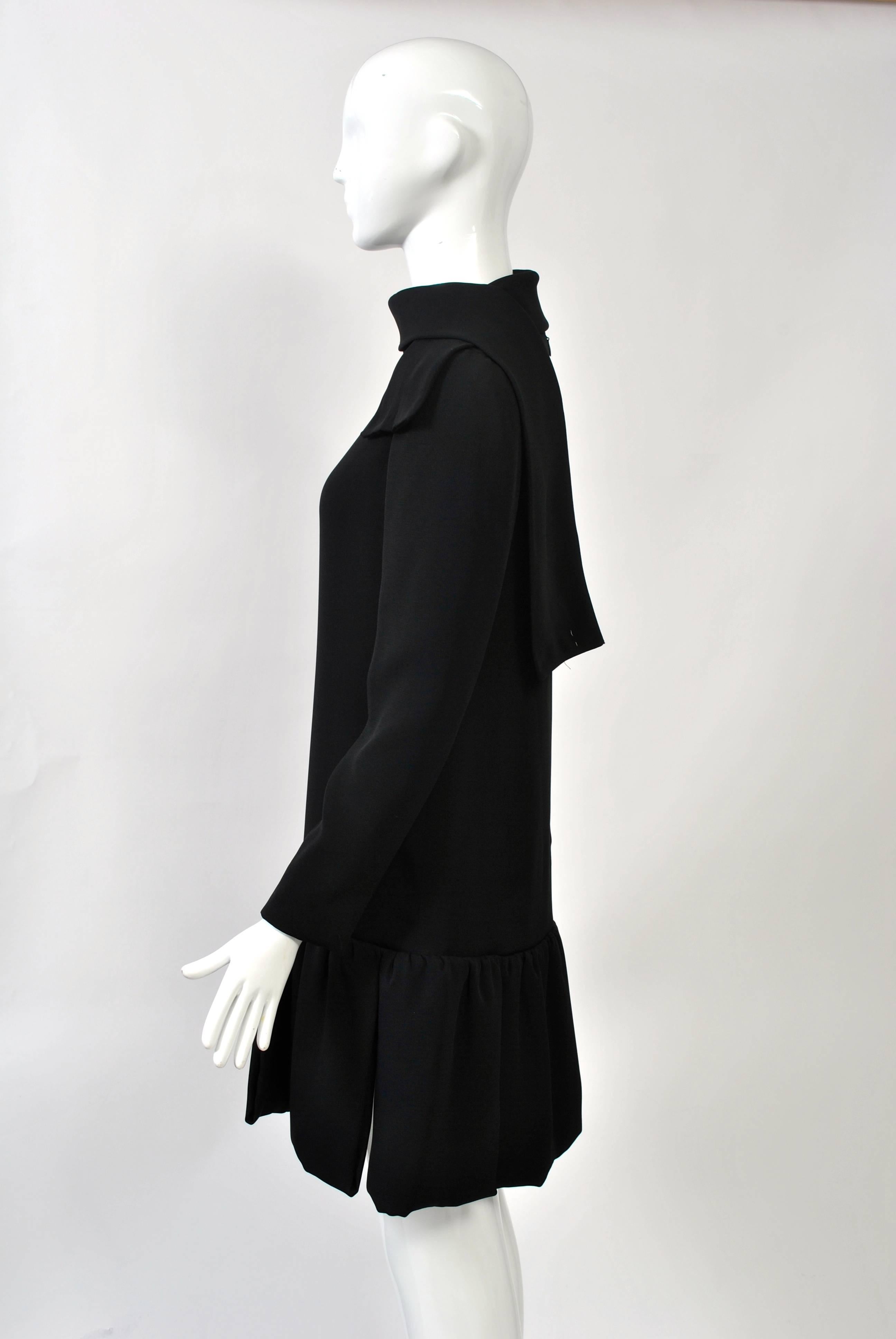 Pierre Cardin 1960s Black Dress In Excellent Condition In Alford, MA