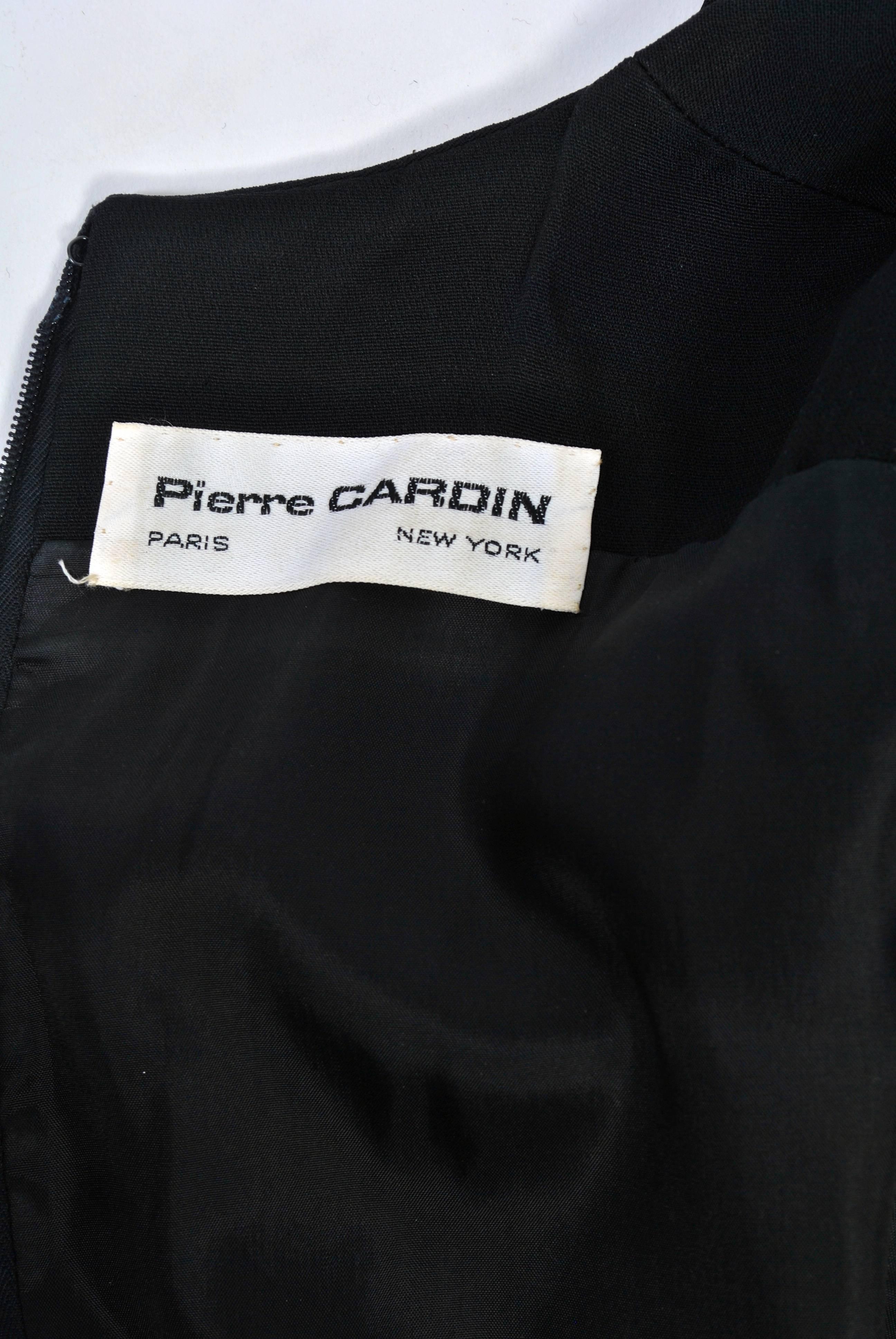 Pierre Cardin 1960s Black Dress 5