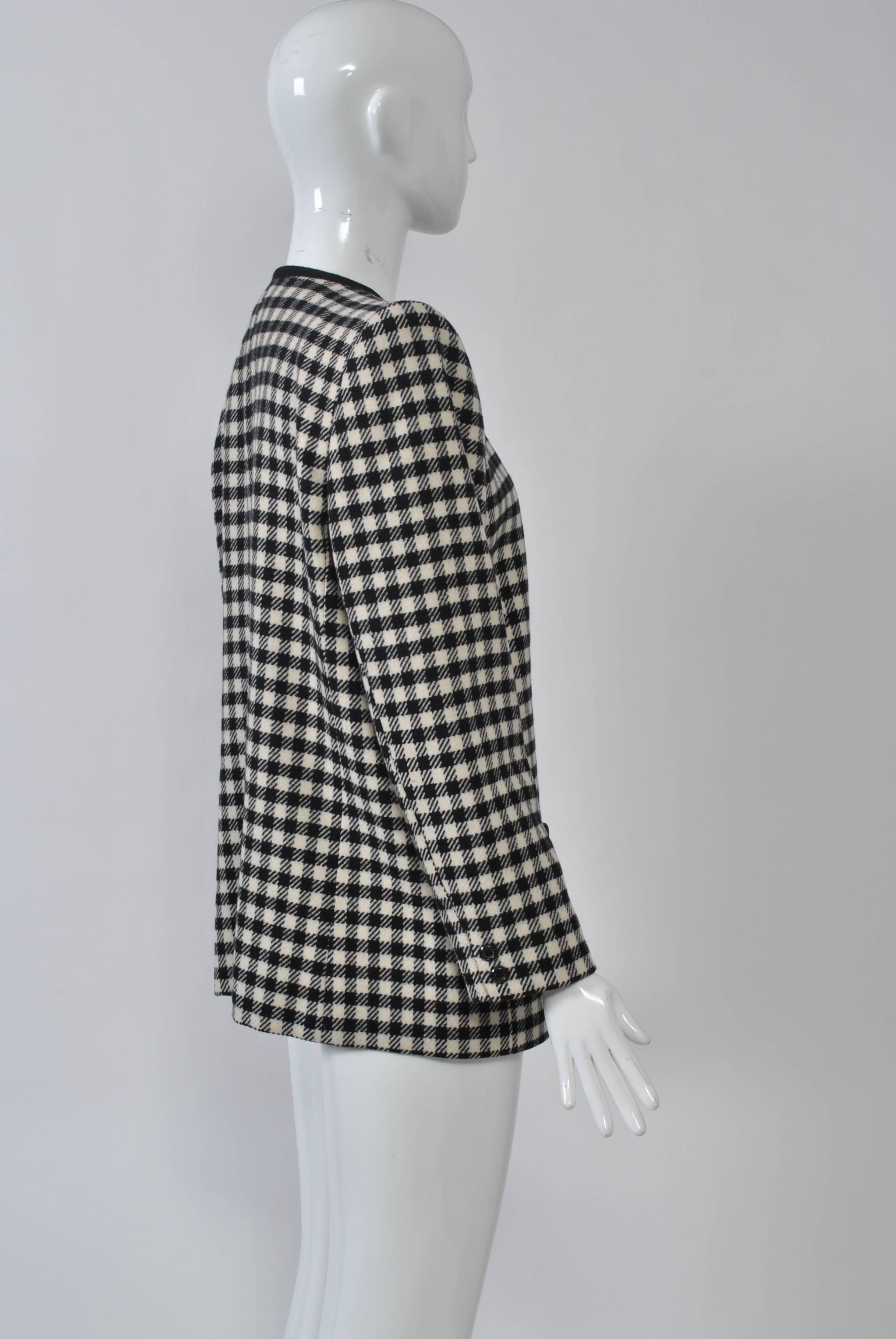 black and white check jackets