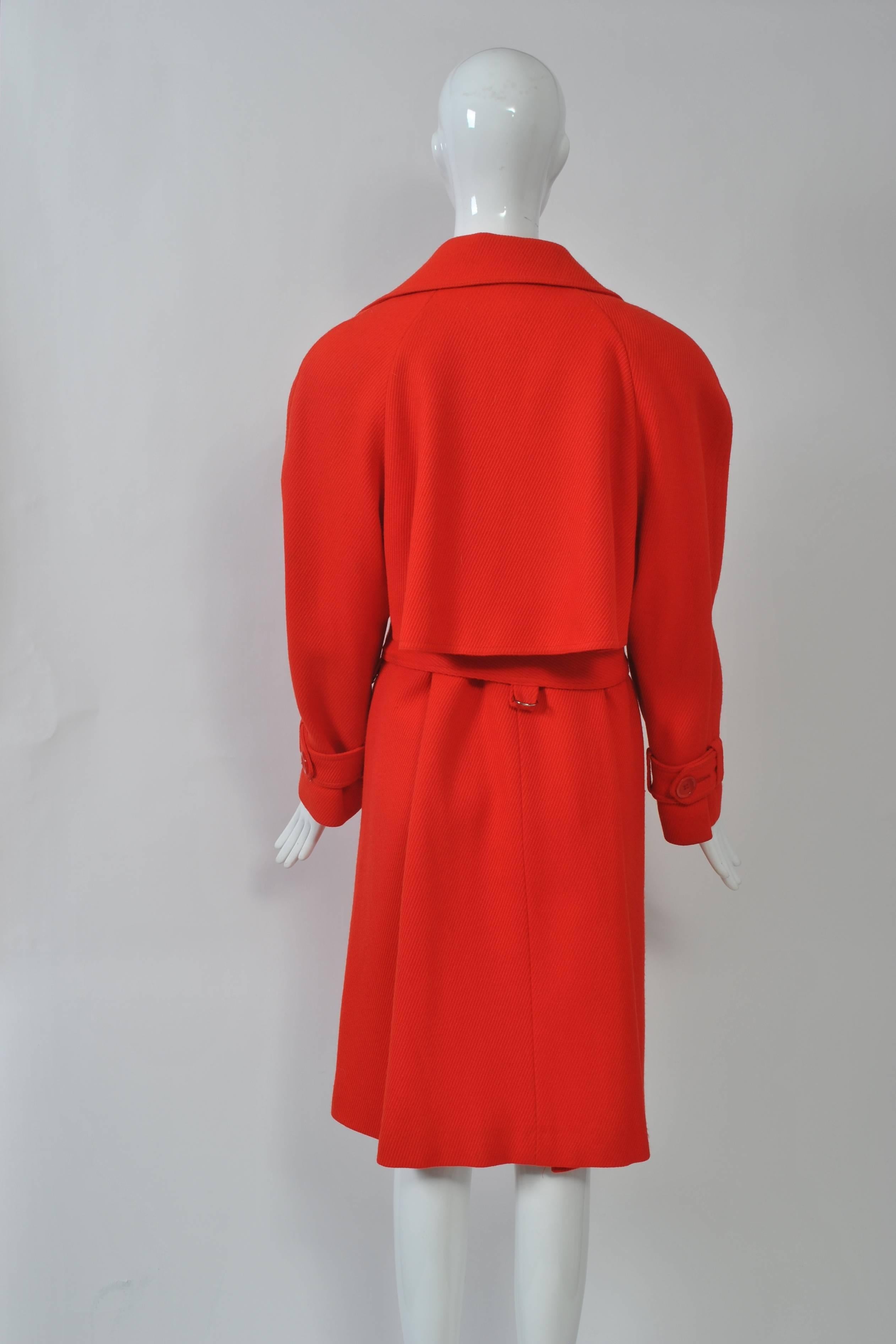 Women's Ilie Wacs 1980s Red Coat