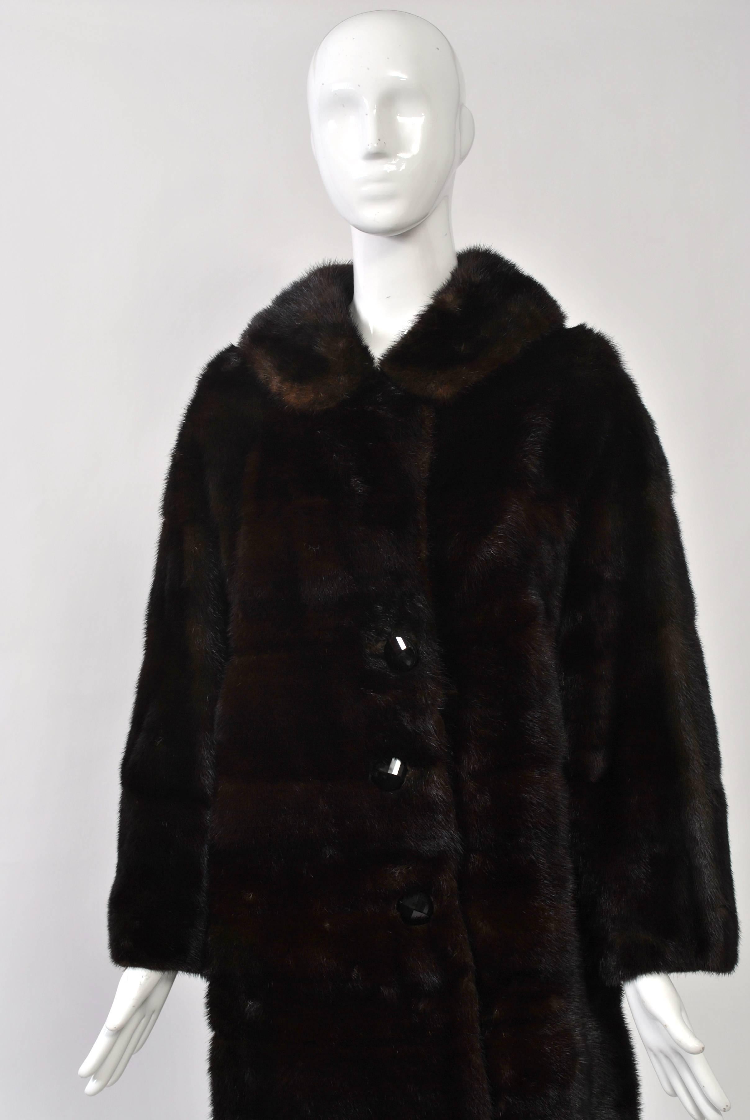 Women's Horizontal Mahogany Mink Coat