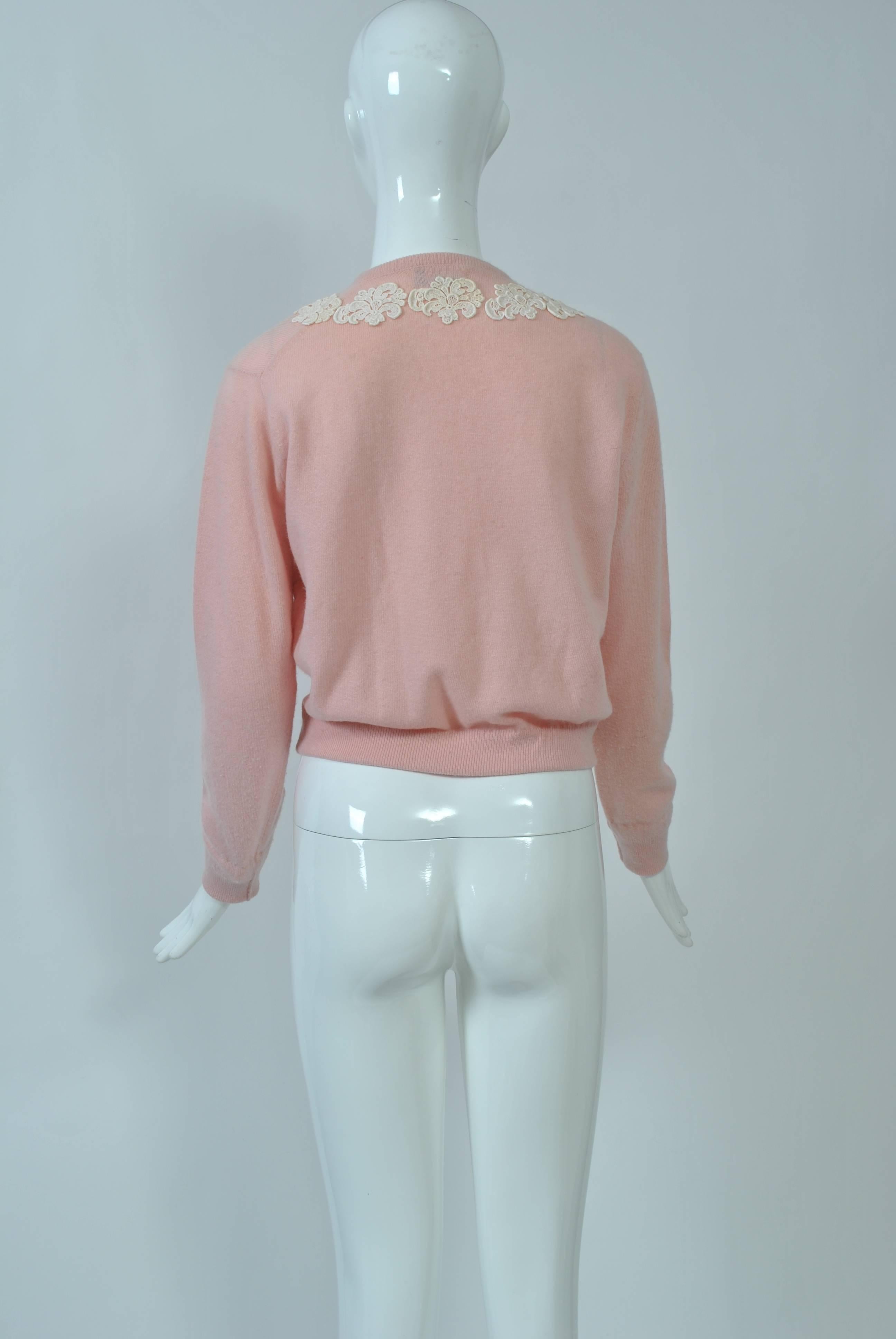 pink cashmere cardigans
