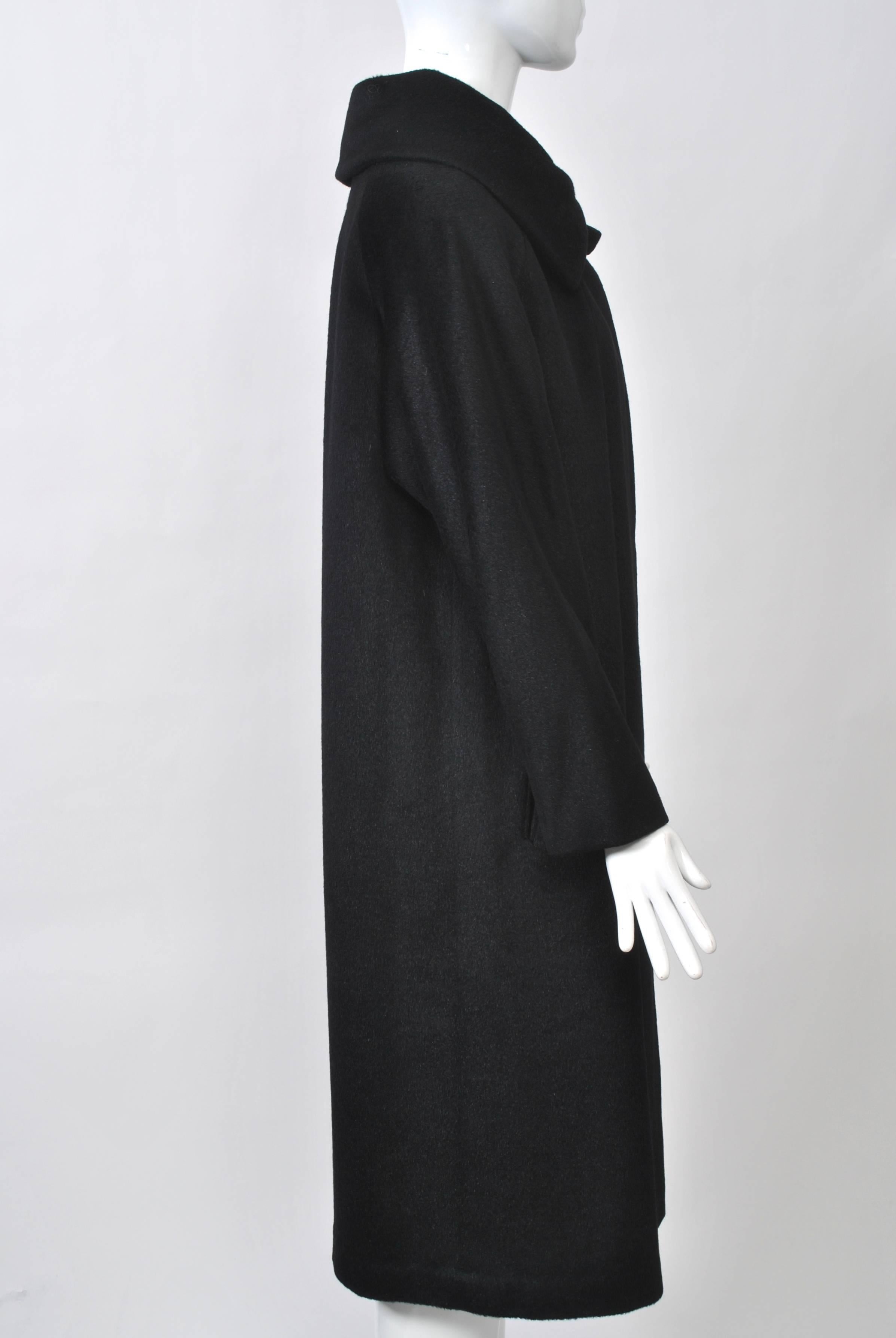 Lilli Ann 1960s Black Coat In Excellent Condition In Alford, MA