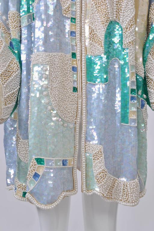 Pastel Beaded Evening Coat at 1stDibs